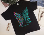 Butterfly Cervical Cancer Warrior Shirt, Cervical Cancer Gift for Women, Cervical Awareness Shirt, Teal Ribbon, Cancer Warrior Gift