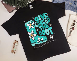 Give Cancer the Boot Cervical Cancer Awareness Shirt, Show Your Strength and Support for Cervical Cancer Fighters, Gift for Cancer Survivor