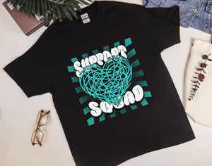 Support Squad Cervical Cancer Awareness Shirt, Bold Heart Design Shirt, Support Gift for Cervical Cancer Warriors Fighter