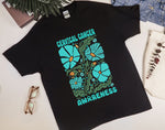 Boho Flower Cervical Cancer Awareness Shirt, Teal Flower Shirt for Cervical Cancer Warrior, Support Cancer Fighter Shirt