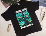 Boho Flower Cervical Cancer Awareness Shirt, Support Cervical Cancer Fighter Shirt, Gift for Cancer Warrior