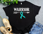 Cervical Cancer Warrior Shirt with Arrow and Teal Ribbon, Support Cervical Cancer Warriors, Gift for Cervical Cancer Fighter