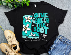 Give Cancer the Boot Cervical Cancer Awareness Shirt, Show Your Strength and Support for Cervical Cancer Fighters, Gift for Cancer Survivor