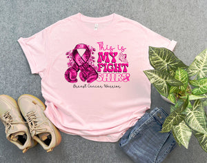 Breast Cancer Warrior Shirt, This is My Fight Shirt, Pink Ribbon Awareness Shirt, Breast Cancer Support Gift