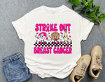 Breast Cancer Awareness Baseball-Themed Shirt, Strike Out Breast Cancer Shirt, Pink Ribbon Gift for Cancer Survivor