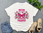 Mom Wife Fighter Breast Cancer Shirt, Pink Ribbon Butterfly Shirt, Support Gift for Mom and Wife, Breast Cancer Warrior Shirt