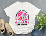 Boho Floral Breast Cancer Shirt, In a World Where You Can Be Anything Be Kind Shirt, Support Gift for Breast Cancer Survivor