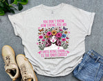 Floral Breast Cancer Awareness Shirt for Women, Strong Is the Only Choice Shirt, Breast Cancer Women Shirt, Gift for Cancer Fighter