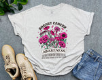 Breast Cancer Awareness Shirt, Strong is the Only Choice Shirt, Pink Floral Support Shirt for Cancer Warrior