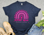 Rainbow Breast Cancer Support Squad Shirt, Cancer Support Team Shirt, Support Gift for Breast Cancer Fighter