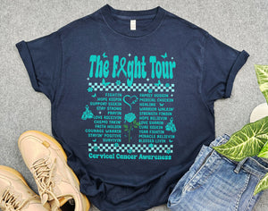 Cervical Cancer The Fight Tour Shirt, Cervical Cancer Awareness, Teal Ribbon Shirt, Cancer Support Gift